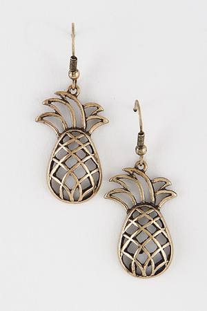 Pineapple Inspired Hook Earrings 6IBE7